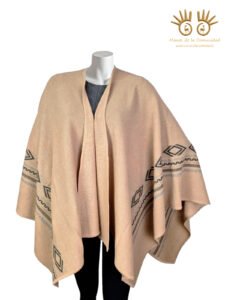 Handcrafted Open-Front Alpaca Ruana Cape